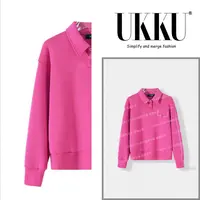 【UKKU】王 时尚运动休闲设计感小众针织卫衣短袖614627