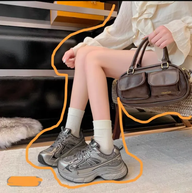 77913-1女士满钻加绒百搭老爹鞋-A263***