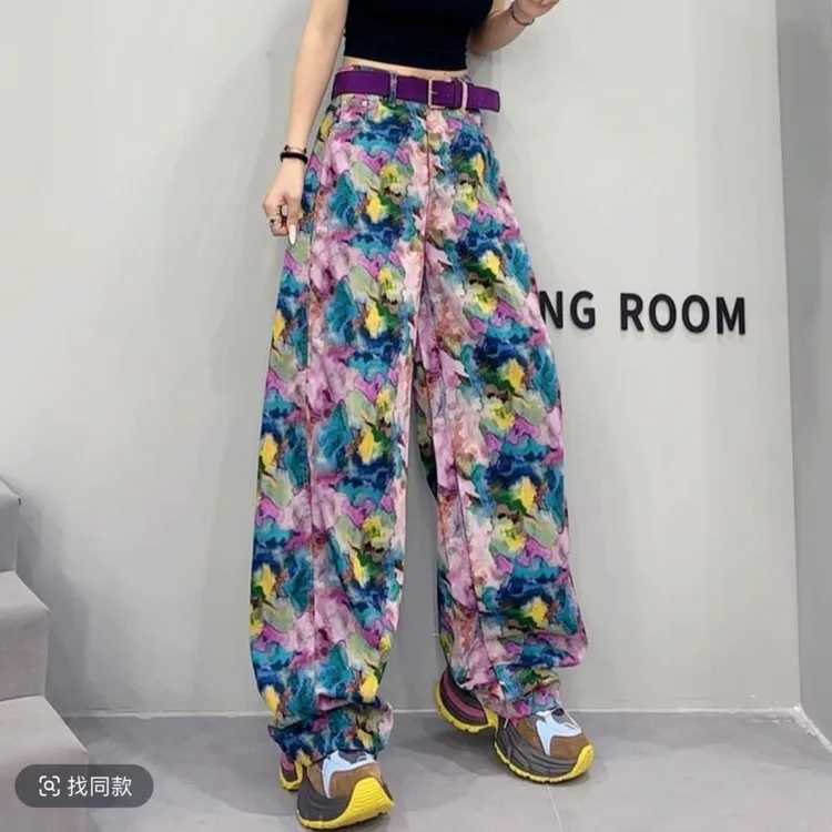 2025春季新款时尚洋气减龄休闲裤女宽松显瘦百搭拖地裤阔腿裤子女