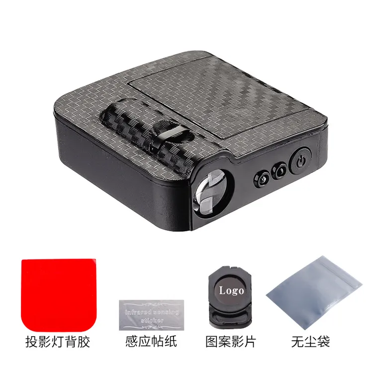 无线光感碳纤维车门迎宾灯汽车开门投影灯改装氛围灯