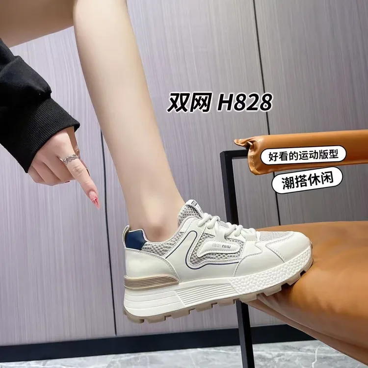 双网厚底夏季秋季春季网面百搭常规款时尚休闲鞋深口小白鞋