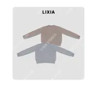 LIXIA【舒适主义】慵懒随性山羊绒+桑蚕丝丝滑舒适好穿毛衣-D9960