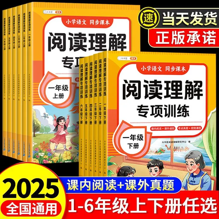 斗半匠小学语文阅读理解专项训练书一二三四五六年级上册下册