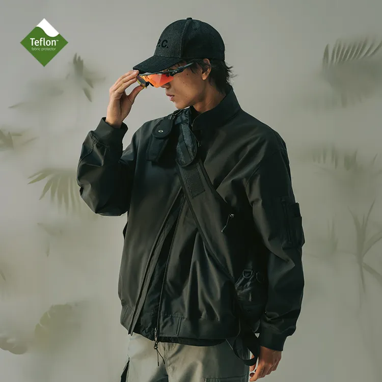 MOSEALAND 外套男款春秋三防多口袋休闲立领复古哈灵顿行政夹克G9