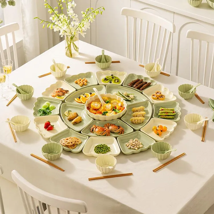 FAVMARTHA过年团圆饭拼盘餐具组合套装乔迁新居年夜饭家庭拼盘家