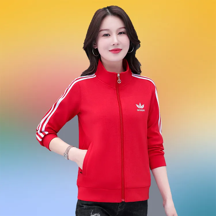 时尚开衫女士高棉服上衣春秋季休闲广场舞套装2025新款爆款长袖