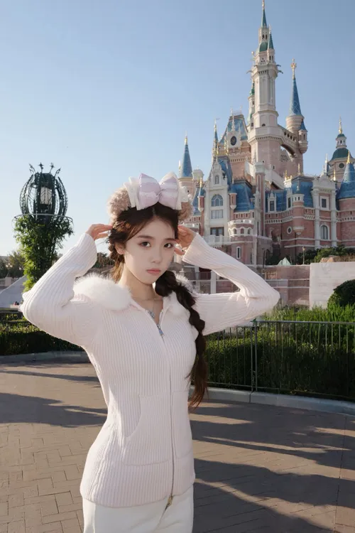 *尹千金*【粉嫩女友】嗲甜收腰显瘦百搭保暖连帽毛领毛衣女S257620