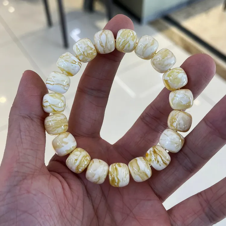 漆瓷白金丝千层雪12.4mm