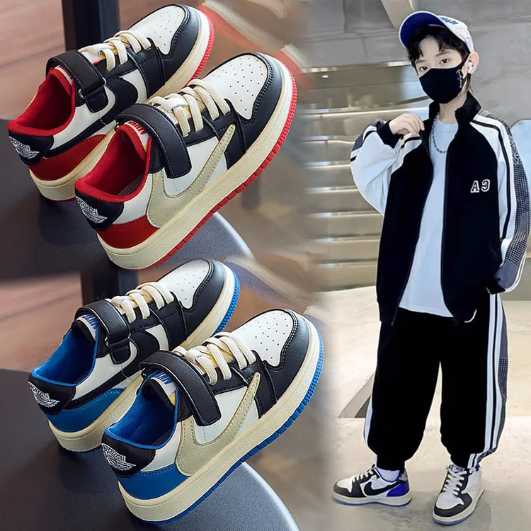 大黄蜂儿童鞋子2025春秋新款倒勾男童运动鞋中大童aj板鞋女童潮