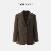 YM 993-2 时尚休闲复古商务设计师秋冬百搭双面羊毛大衣