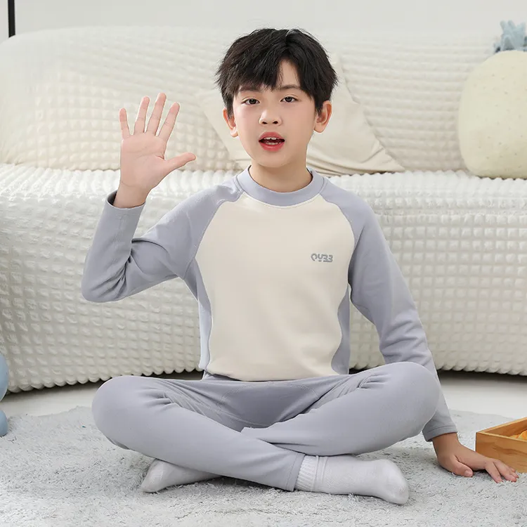 儿童新疆长绒棉保暖内衣青少年秋衣秋裤套装中大童8-15岁男女睡衣