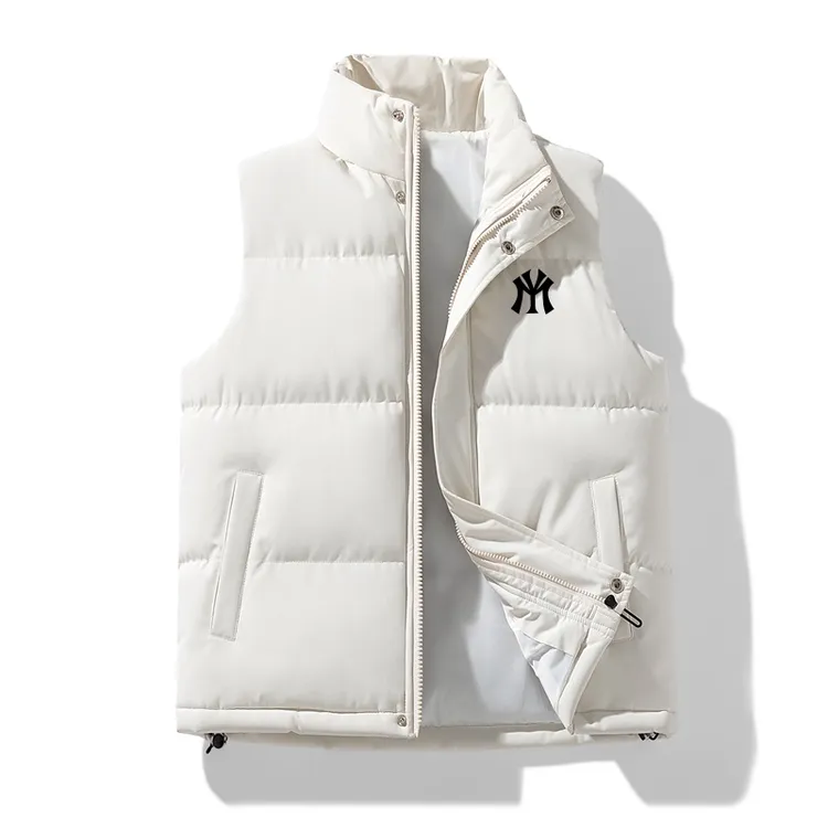 【专柜同款】立领棉衣马甲秋冬男女同款纯色潮牌工装无袖坎肩外套