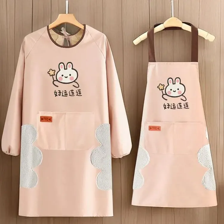 围裙厨房家用2025新款罩衣女耐磨做饭防油上班工作服餐饮专用年轻