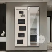 推拉隐藏式全身镜玄关装饰画高级感隐形暗藏式穿衣镜挂画镜子壁画