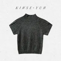 KINSE YUN 『多彩多亿』秋季正肩显瘦高级感百搭半高领毛衫QD2882