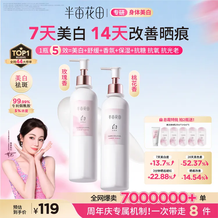 【热巴同款】半亩花田美白身体乳高定香氛伪体香留香滋润保湿KOL商品图