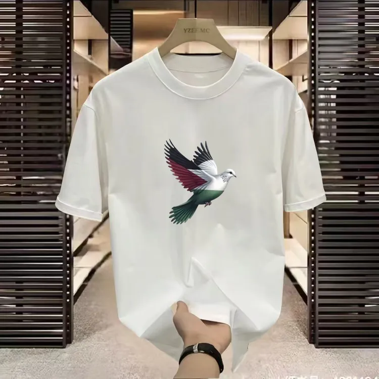 2025新款男士短袖T恤时尚印花潮流潮牌休闲百搭上衣