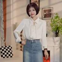 S026秋款时尚翻领国风百搭衬衫AT