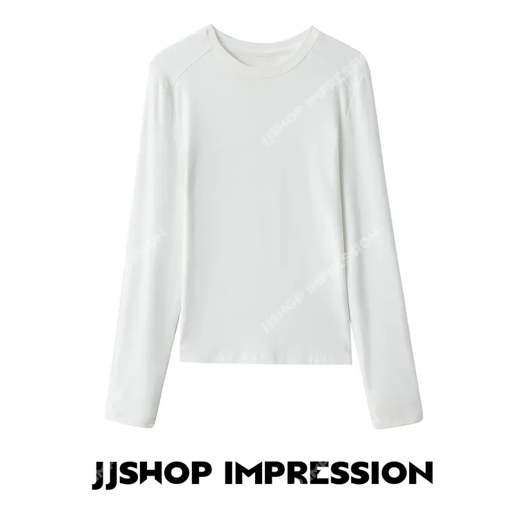 【云朵亲肤打底T恤】JJSHOP IMPRESSION純色圆领长袖显瘦舒服内搭