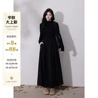 XX【杂志封面】蛋妹大码女装微胖mm春秋显瘦长袖裙子连衣裙DM33046