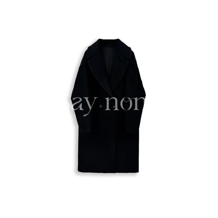 懒猫nono│Saynono“钻石”婴驼软糯慵懒风廓形羊驼羊毛大衣H353171X