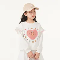 皇室童缘女童卡通圆领卫衣春秋季小熊印花上衣秋装17780232003