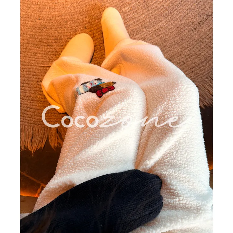 COCO ZONE 刘 一一 "腊肠狗"直筒阔腿修身休闲裤 CD1A1793