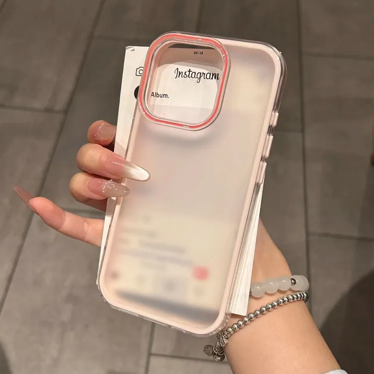 高颜值磨砂透色适用iPhone16pro手机壳14苹果15promax小众13高级