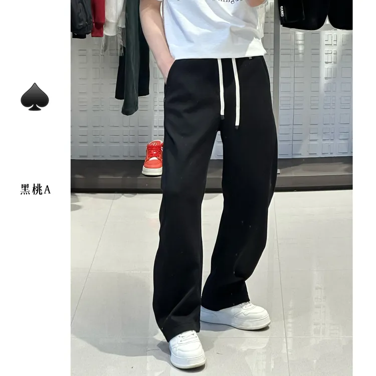 703 费雷黑桃A/25冬季新款男士立体裁剪一体绒时尚弯刀阔腿裤