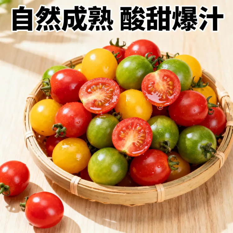 【三色小番茄 】酸甜可口 新鲜水果 三色圣女果西红柿3斤
