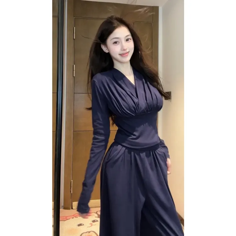 【XIAOBAWANG】不规则性感露肩宽松领斜下摆小衫