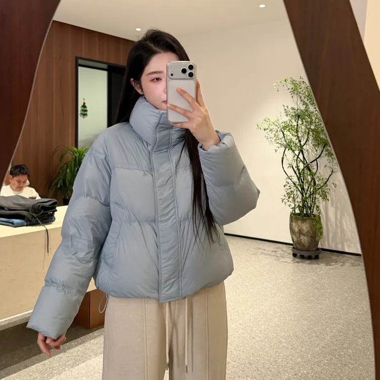 宿慕SUMU经典立领90白鸭绒羽绒服12-15新款2025百搭羽绒服25602