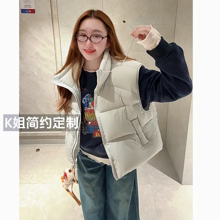GTNER“KK定制”【泡芙马甲】秋冬新款宽松90白鸭绒轻薄羽绒马夹D2102