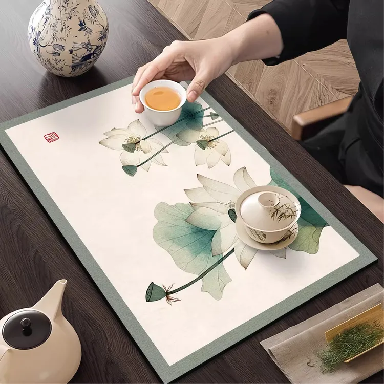 碗垫沥水垫复古台面家用速干茶垫碗碟隔热防水桌面防烫垫防油免洗