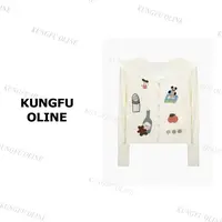 【啤酒小熊毛衣开衫】KS8699早秋流光风百搭休闲针织女生复古毛衣