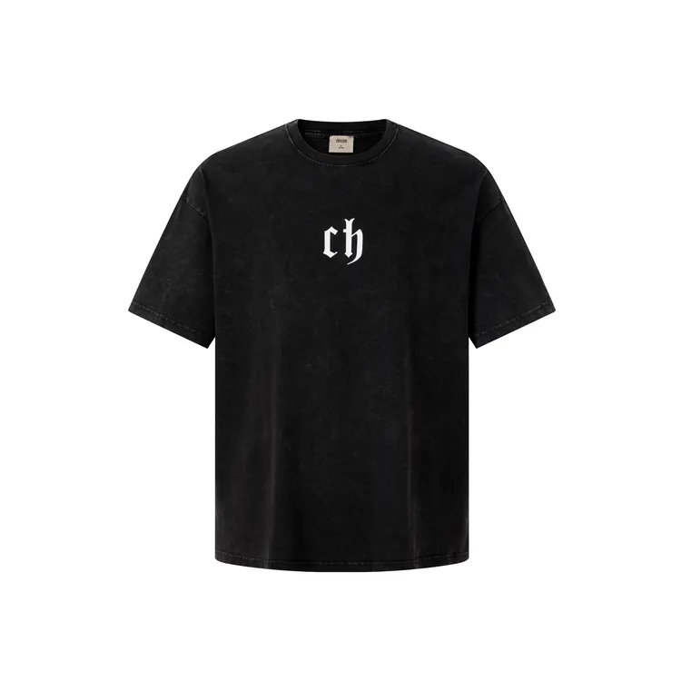 CHINISM赤尘 CH夏季T恤男士水洗简约大众日常潮流常规上衣短袖