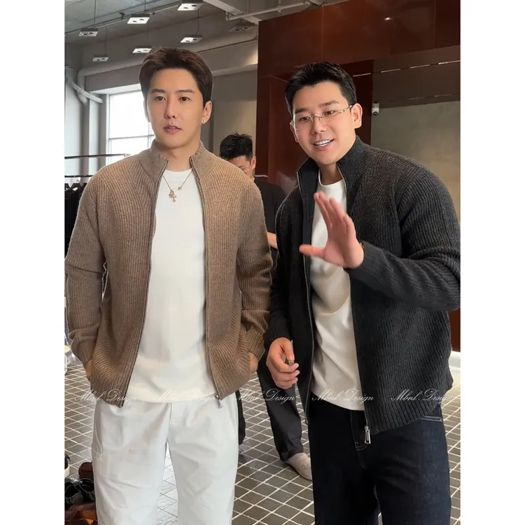MBNL-F「Rib Knight」南海云男装17支元宝针100羊毛开衫LL-WWT0077