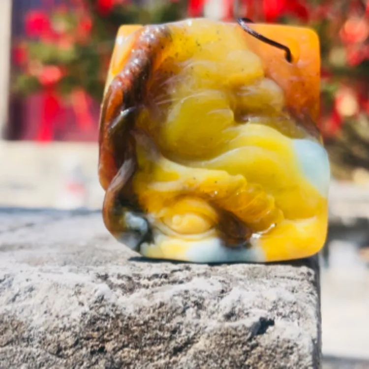 天然岫玉蛇纹石挂件