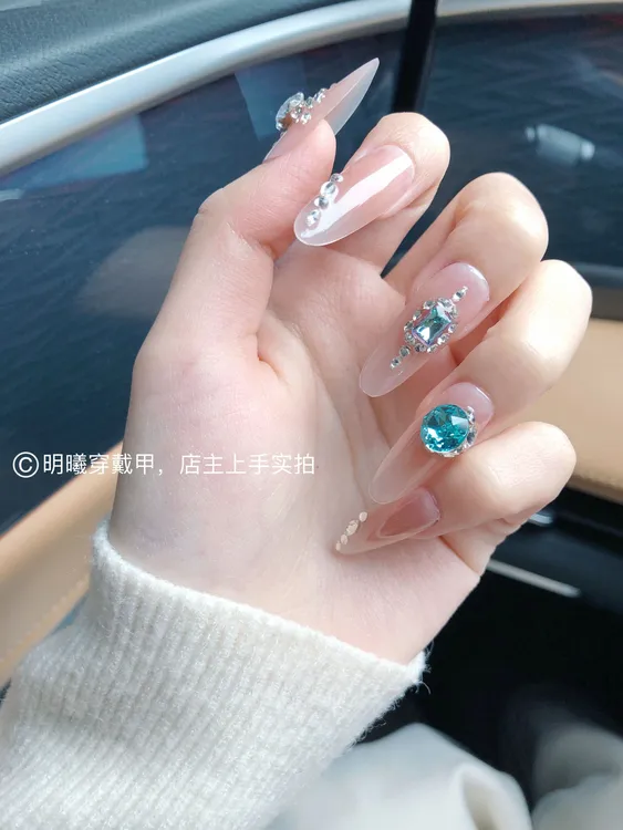 【明曦穿戴甲】月光女神主钻华子手工定制美甲贴片