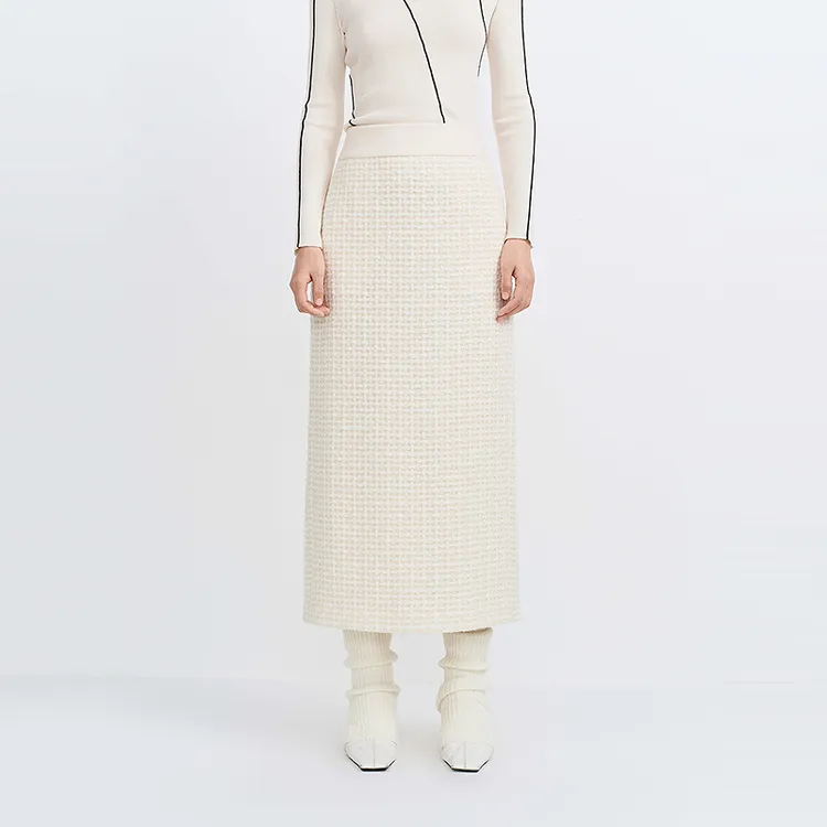 【商场同款】HPLY荷比俪冬季简约优雅显瘦直筒半身裙HME44700046T