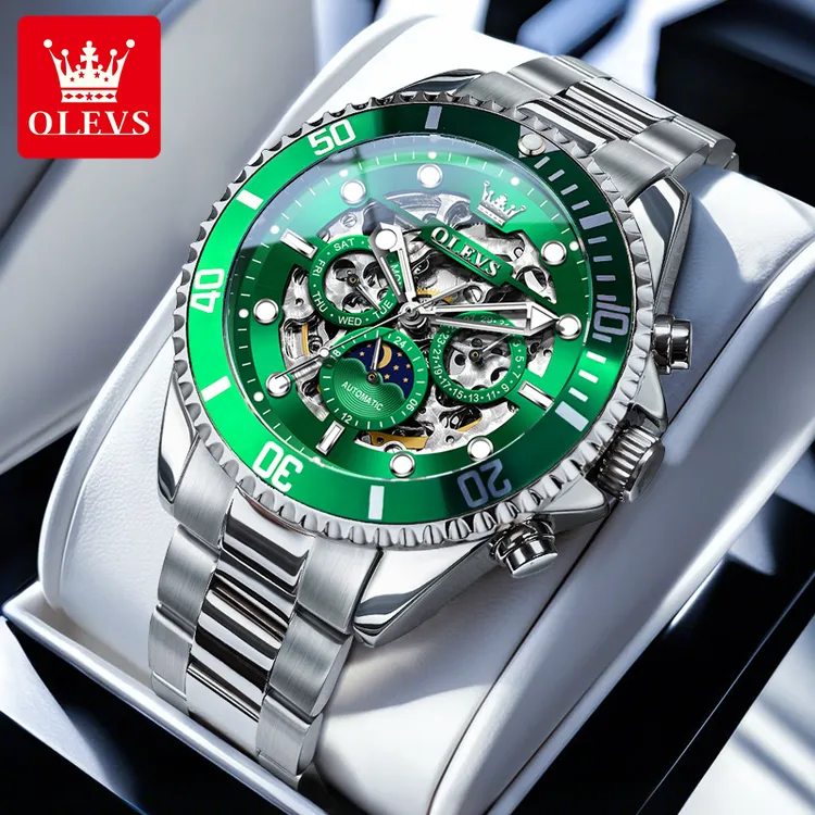 瑞士认证品牌男士手表全自动机械表夜光防水镂空设计经典时尚腕表