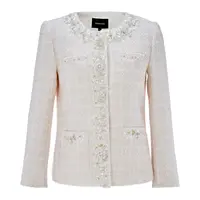 MarieElie【繁英满枝】圆领织带钉珠外套EAF44G85320