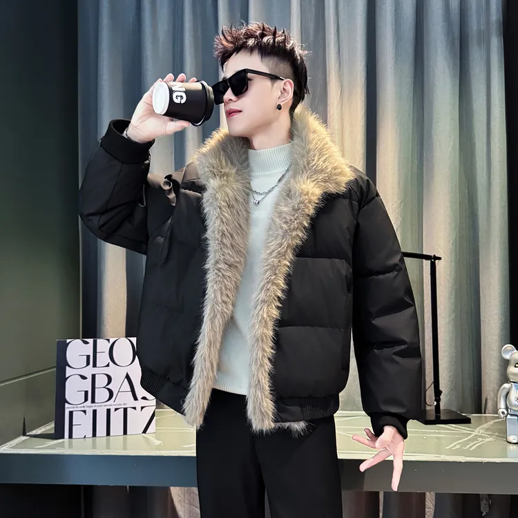 座山雕外套棉服男款冬季2025新款高级感男装保暖棉袄子男士皮棉衣