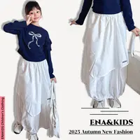 ENA恩娜kids【旋律泡泡】女童韩版屁帘拼接半身裙秋款休闲花苞裙