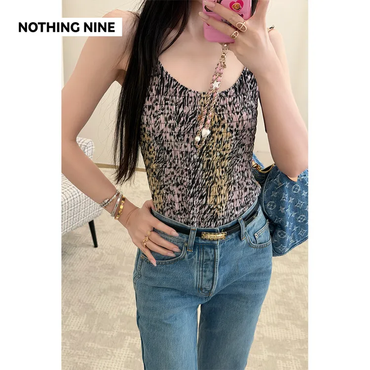 NOTHING NINE 迷雾丛林松紧弹力背心吊带