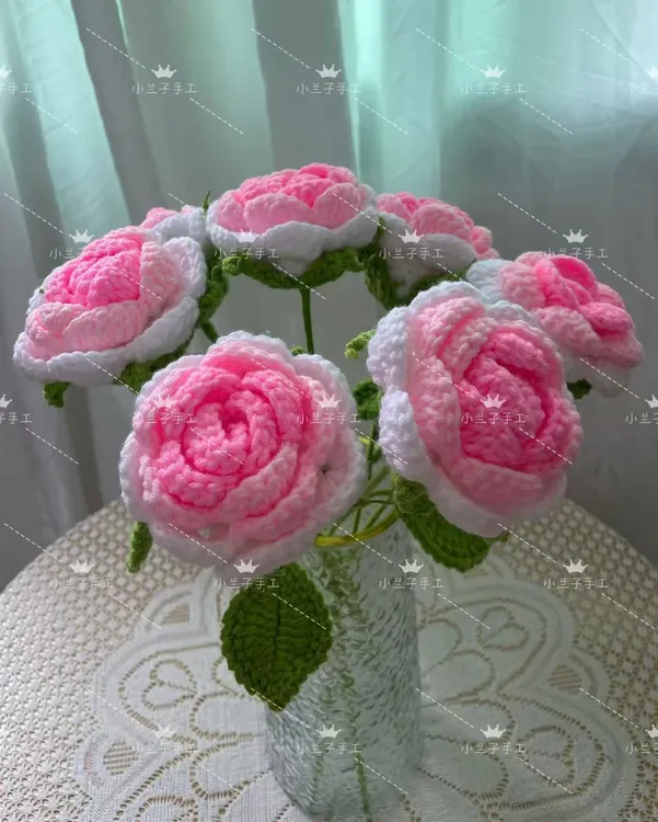 新手易学，卷心玫瑰花材料包，不含花瓶，送视频教程