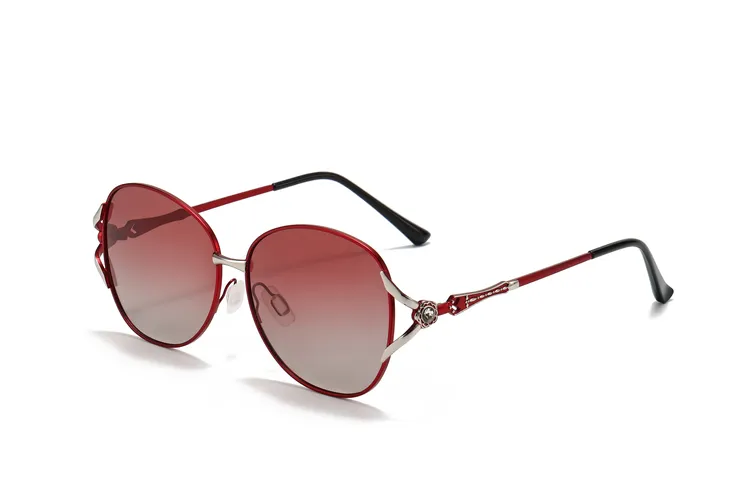 女士时尚偏光太阳镜防紫外线高清遮阳大脸显瘦日夜两用