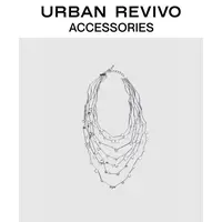 URBAN REVIVO2025秋季新款女设计感水钻饰项链首饰UAWA50131