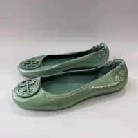 全新未使用 TORY BURCH/汤丽柏琦 tt 女显白 浅口单鞋 绿细闪 016