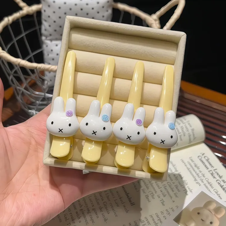 奶酪米菲兔！卡通miffy小号鸭嘴发夹侧边夹可爱少女发饰碎发刘海夹